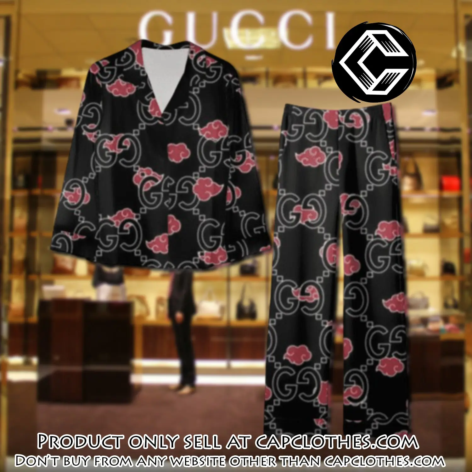 Trending luxury gc satin pajama set pjs1053 cc1809856